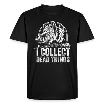 Je collectionne les choses mortes - T-shirt Premium bio Homme - noir - Devant - Nico (187cm)
