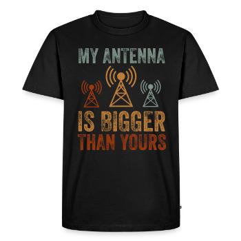 Mon antenne est plus grande que la vôtre - T-shirt Premium bio Homme - noir - Devant - Nico (187cm)