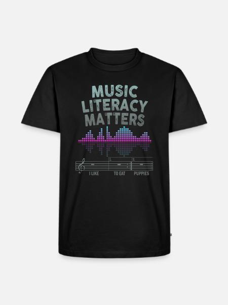 Music Literacy Matters - Men's Premium Organic T-Shirt - black