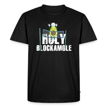 Holy Blockamole Volleyball Avocado - Men's Premium Organic T-Shirt - black - Front - Nico (187cm)