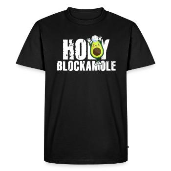 Holy Blockamole Volleyball Avocado - Men's Premium Organic T-Shirt - black - Front - Nico (187cm)