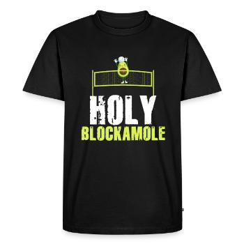 Holy Blockamole Volleyball Avocado - Men's Premium Organic T-Shirt - black - Front - Nico (187cm)