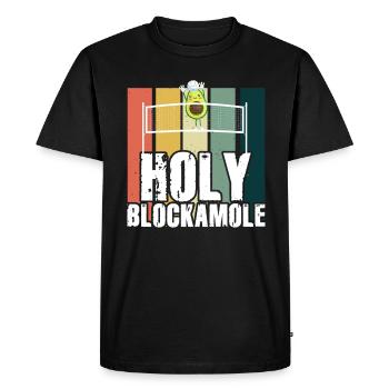 Holy Blockamole Volleyball Avocado - Men's Premium Organic T-Shirt - black - Front - Nico (187cm)