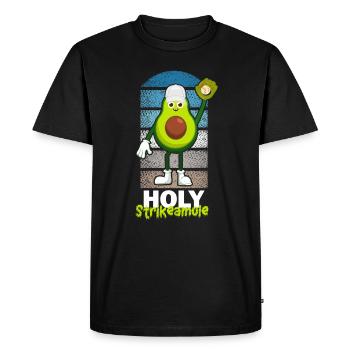 Holy Strikeamole Baseball Softball Avocat - T-shirt Premium bio Homme - noir - Devant - Nico (187cm)