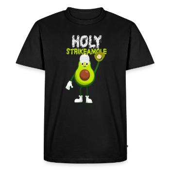 Holy Strikeamole Baseball Softball Avocat - T-shirt Premium bio Homme - noir - Devant - Nico (187cm)