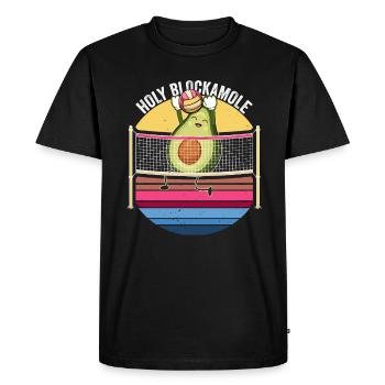Holy Blockamole Volleyball Avocado - Men's Premium Organic T-Shirt - black - Front - Nico (187cm)