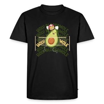 Holy Blockamole Volleyball Avocado - Men's Premium Organic T-Shirt - black - Front - Nico (187cm)