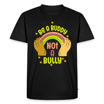 Be A Buddy Not A Bully Anti Bullying - Men's Premium Organic T-Shirt - black - Front - Nico (187cm)