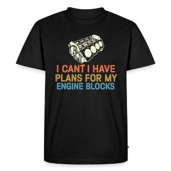 Je ne peux pas avoir de plans pour mes blocs moteurs - T-shirt Premium bio Homme - noir - Devant - Nico (187cm)