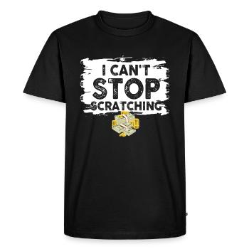 Je ne peux pas m’arrêter de me gratter - T-shirt Premium bio Homme - noir - Devant - Nico (187cm)