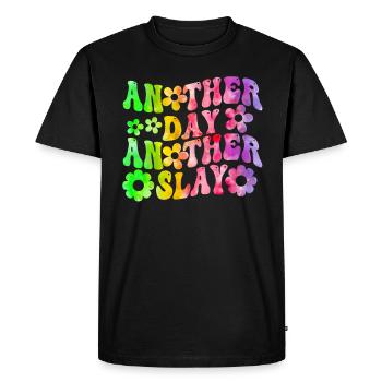 Another Day Another Slay Motivational - Men's Premium Organic T-Shirt - black - Front - Nico (187cm)