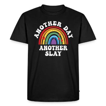 Another Day Another Slay Motivational - Men's Premium Organic T-Shirt - black - Front - Nico (187cm)