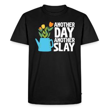 Another Day Another Slay Motivational - Men's Premium Organic T-Shirt - black - Front - Nico (187cm)