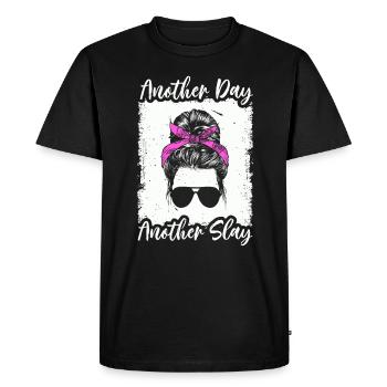 Another Day Another Slay Motivational - Men's Premium Organic T-Shirt - black - Front - Nico (187cm)