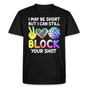 Ich kann deinen Schuss blockieren Beachvolleyball - Männer Premium Bio T-Shirt - Schwarz - Vorne - Nico (187cm)