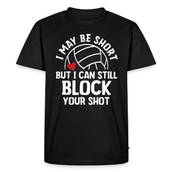 I Can Block Your Shot - Men's Premium Organic T-Shirt - black - Front - Nico (187cm)