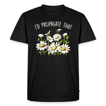 Marguerites Marguerites d’été Marguerites Jardin de fleurs - T-shirt Premium bio Homme - noir - Devant - Nico (187cm)