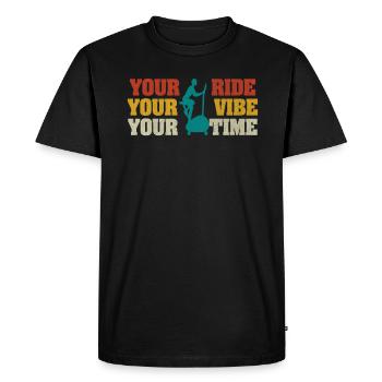 Votre trajet votre vibration vos ergomètres de temps - T-shirt Premium bio Homme - noir - Devant - Nico (187cm)