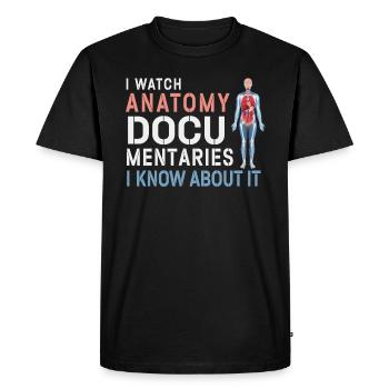 Anatomy Documentaries Medical - Men's Premium Organic T-Shirt - black - Front - Nico (187cm)