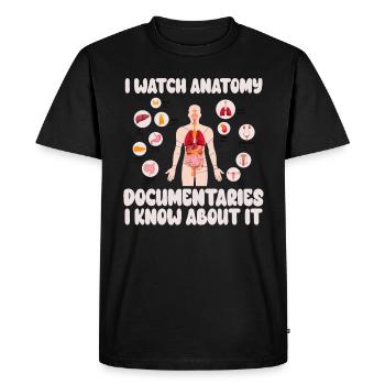 Anatomy Documentaries Medical - Men's Premium Organic T-Shirt - black - Front - Nico (187cm)