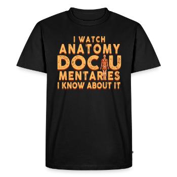 Anatomy Documentaries Medical - Men's Premium Organic T-Shirt - black - Front - Nico (187cm)