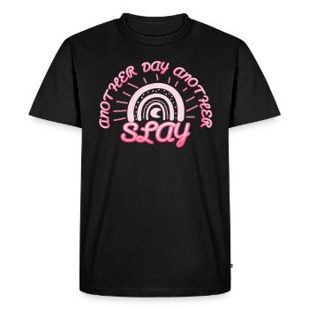 Another Day Another Slay Motivational - Men's Premium Organic T-Shirt - black - Front - Nico (187cm)