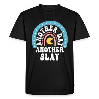 Another Day Another Slay Motivational - Men's Premium Organic T-Shirt - black - Front - Nico (187cm)