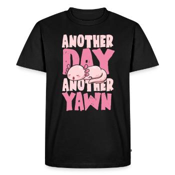 Another Day, Another Yawn - Men's Premium Organic T-Shirt - black - Front - Nico (187cm)