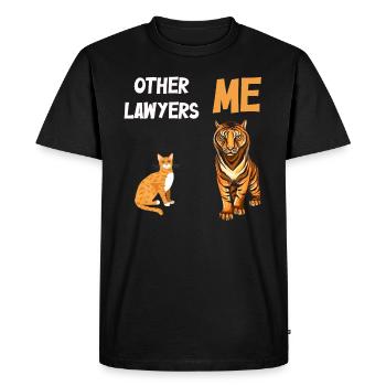 Other Lawyers Me Tiger Cat - Men's Premium Organic T-Shirt - black - Front - Nico (187cm)