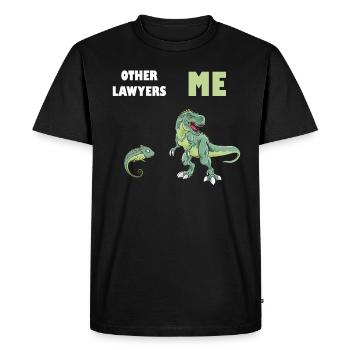 Autres avocats Me Lizard T-Rex - T-shirt Premium bio Homme - noir - Devant - Nico (187cm)
