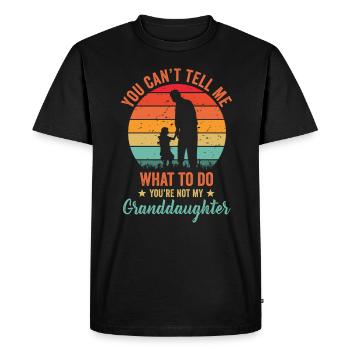 Pas ma petite-fille - T-shirt Premium bio Homme - noir - Devant - Nico (187cm)