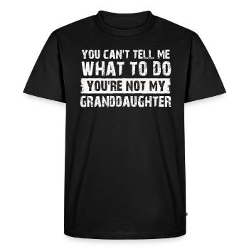 Pas ma petite-fille - T-shirt Premium bio Homme - noir - Devant - Nico (187cm)