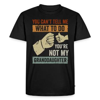 Pas ma petite-fille - T-shirt Premium bio Homme - noir - Devant - Nico (187cm)