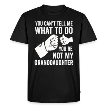 Pas ma petite-fille - T-shirt Premium bio Homme - noir - Devant - Nico (187cm)