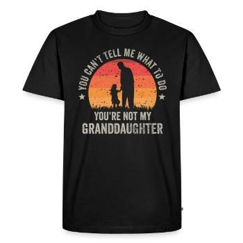 Pas ma petite-fille - T-shirt Premium bio Homme - noir - Devant - Nico (187cm)