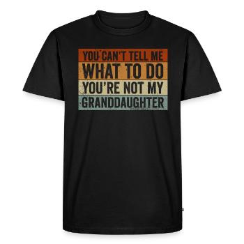 Pas ma petite-fille - T-shirt Premium bio Homme - noir - Devant - Nico (187cm)