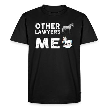 Autres avocats Me Licorne Cheval - T-shirt Premium bio Homme - noir - Devant - Nico (187cm)