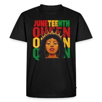 Juneteenth 1865 Remembering My Ancestors - Men's Premium Organic T-Shirt - black - Front - Nico (187cm)