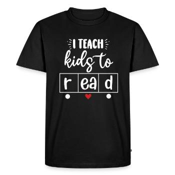 J’apprends aux enfants à lire les professeurs de sciences Lecture - T-shirt Premium bio Homme - noir - Devant - Nico (187cm)