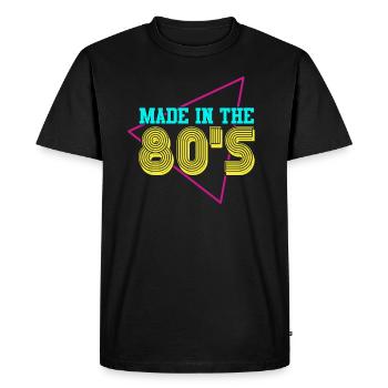 80's The 80s Music - Men's Premium Organic T-Shirt - black - Front - Nico (187cm)