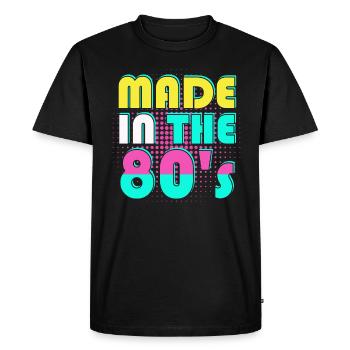 80's The 80s Music - Men's Premium Organic T-Shirt - black - Front - Nico (187cm)