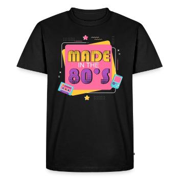 80's The 80s Music - Men's Premium Organic T-Shirt - black - Front - Nico (187cm)