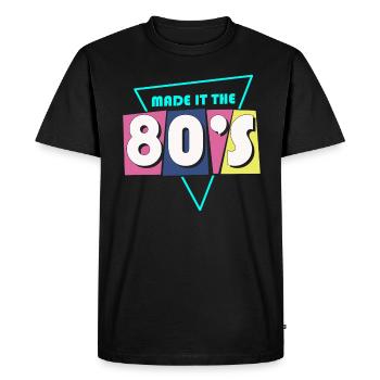 80's The 80s Music - Men's Premium Organic T-Shirt - black - Front - Nico (187cm)