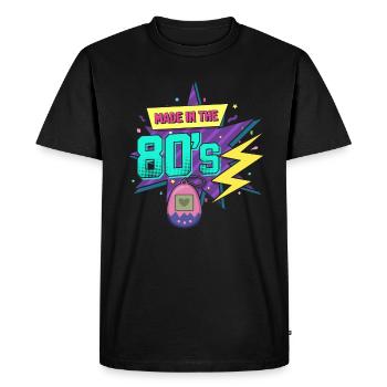 80's The 80s Music - Men's Premium Organic T-Shirt - black - Front - Nico (187cm)