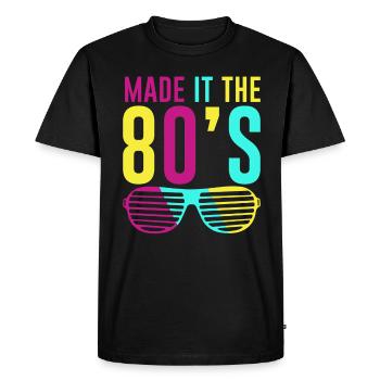 80's The 80s Music - Men's Premium Organic T-Shirt - black - Front - Nico (187cm)