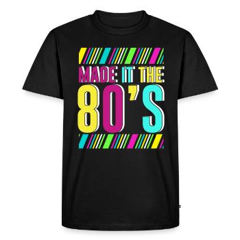 80's The 80s Music - Men's Premium Organic T-Shirt - black - Front - Nico (187cm)