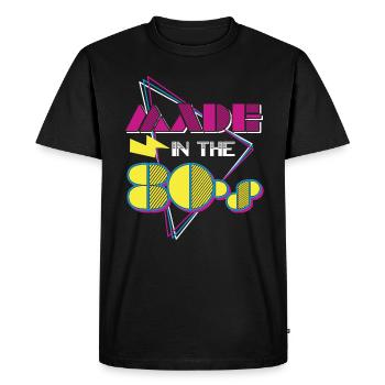 80's The 80s Music - Men's Premium Organic T-Shirt - black - Front - Nico (187cm)