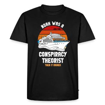 Noé était un théoricien du complot et il pleuvait - T-shirt Premium bio Homme - noir - Devant - Nico (187cm)