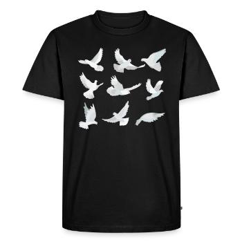 Funny Bird Watcher Birding Watching - Men's Premium Organic T-Shirt - black - Front - Nico (187cm)