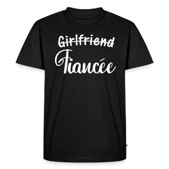 Fiancée Fiancée Fianc - T-shirt Premium bio Homme - noir - Devant - Nico (187cm)